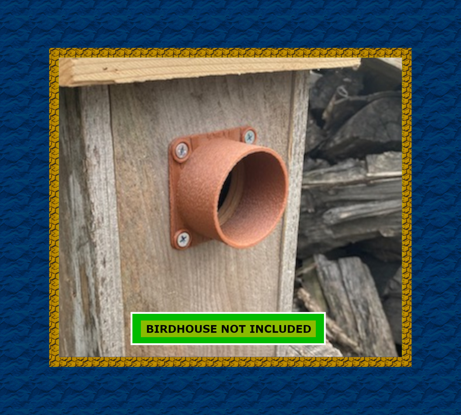 2" Predator Guard Red-Headed Woodpecker, Purple Martin Swallow, Birdhouse Brown gallery