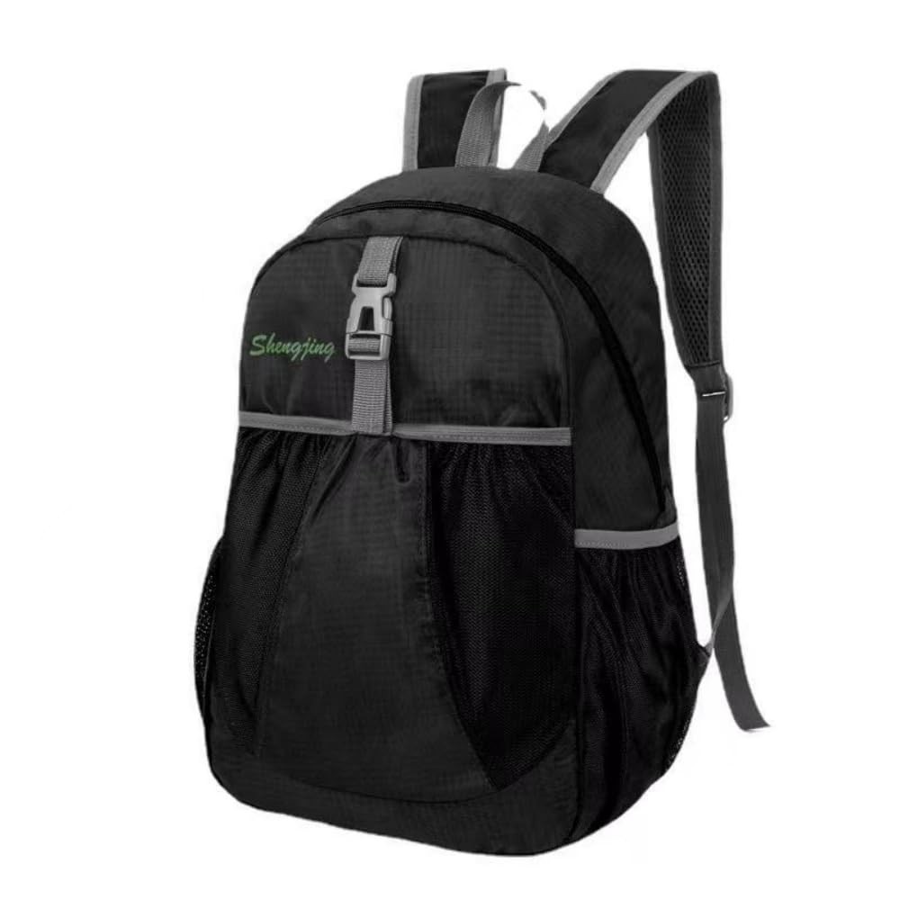 Lightweight Foldable Hiking Travel Backpack Splash Proof Compact Daypack Black