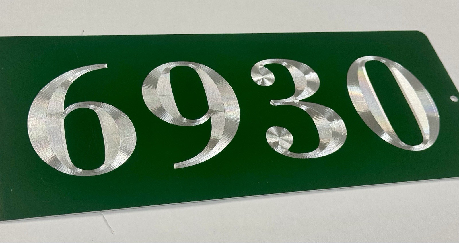 Engraved Personalized Custom House Number Street Address GREEN Metal 12x5 Sign gallery