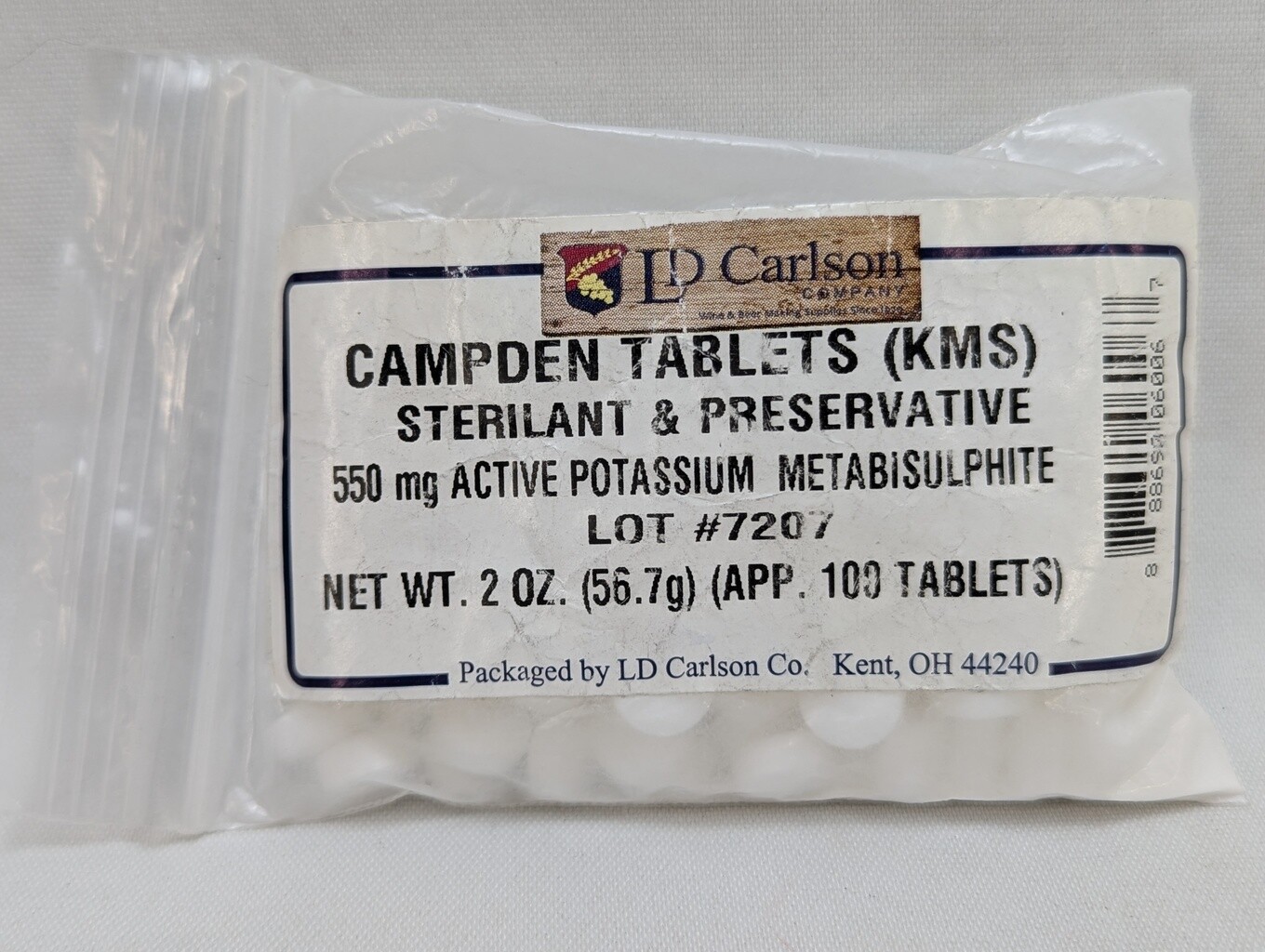 LD Carlson 6006 potassium Metabisulphite Campden 100 Tablets - 3 Pack gallery