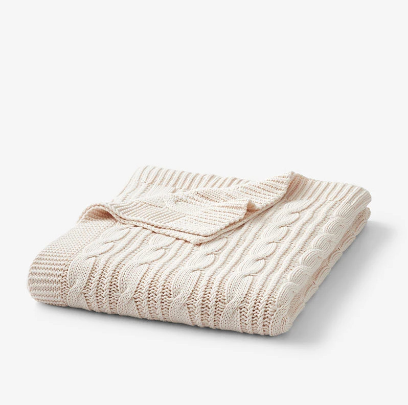 The Company Store Chunky Cable Knit Throw gallery