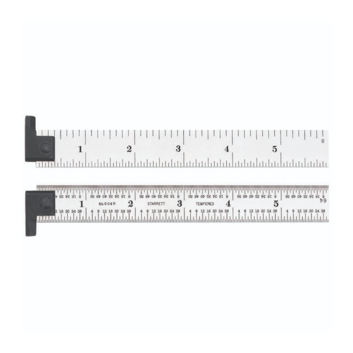 Starrett Spring Tempered Steel Rule Satin Chrome Finish Quick Reading And Inch gallery