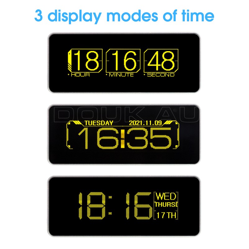 Hi-end OLED Sound Level Meter Audio Spectrum Analyzer Dot Matrix Digital Clock gallery
