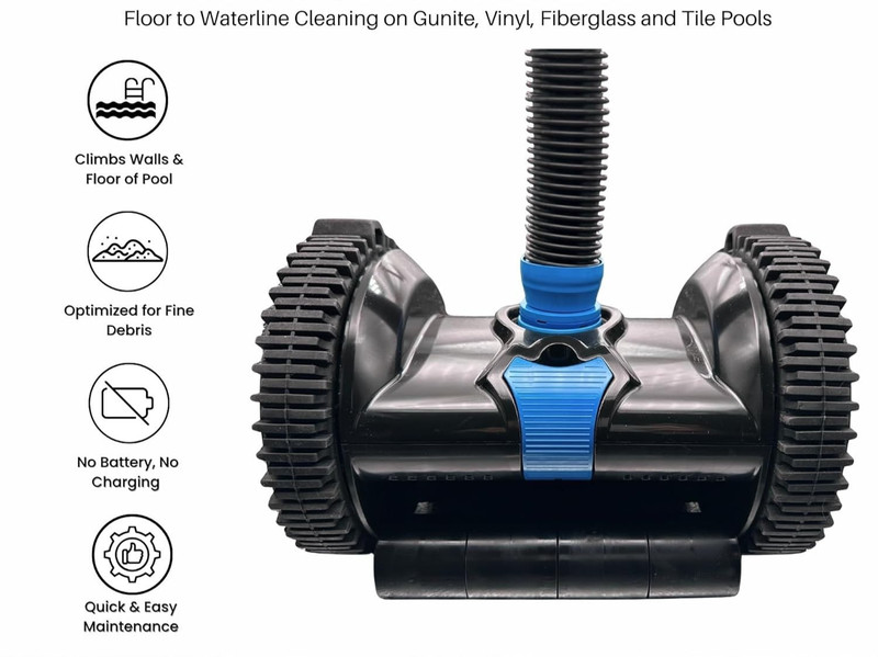 Automatic Pool Vacuum Cleaner Inground Suction Wall Climbing No Battery NO HOSE gallery