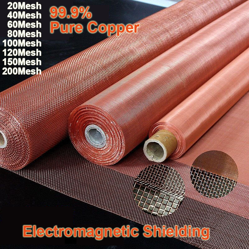 1m Pure Copper Filter Metal Shielding Coarse Dense Gauze Mesh 20 Mesh ~ 200 Mesh gallery
