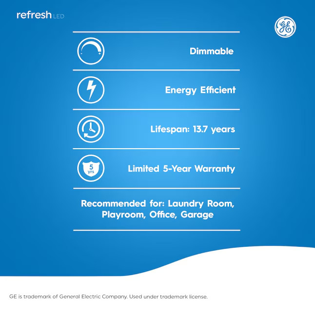 GE LED Light Bulb Daylight Refresh A19 Dimmable 5.5w a set of 8 Bulb gallery