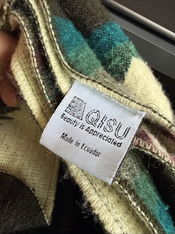 QISU Alpaca Wool Blend Aztec Blanket Throw Ultra-Soft, Hypoallergenic 82x76 gallery