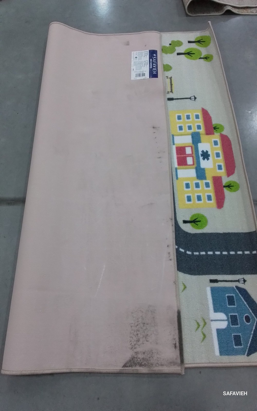BEIGE / GREEN 5'-0" x 5'-0" Back Stain Rug, Reduced Price 1172796431 KPH227A-5SQ gallery