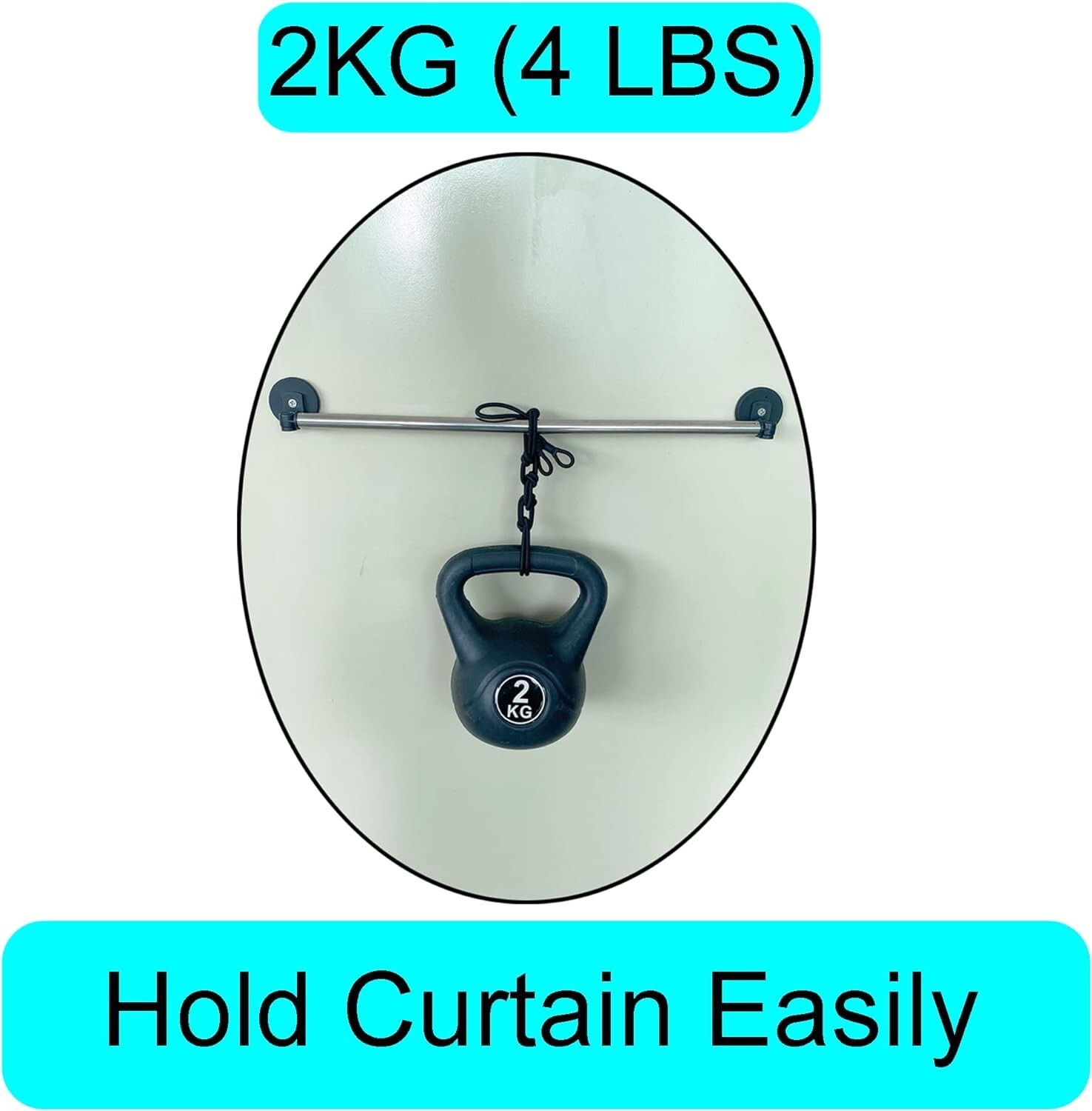 2 Pack Magnetic Curtain Rod for Metal Door Window Sash Curtain Rod, 16-39.5 Inch gallery