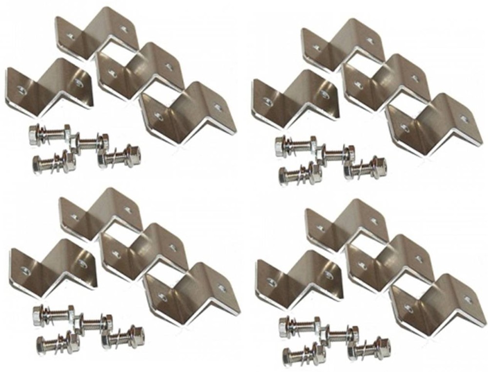 (4 Sets) Solar Panel Z Bracket Mount Mounting Set RV Boat Off Grid