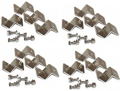 (4 Sets) Solar Panel Z Bracket Mount Mounting Set RV Boat Off Grid