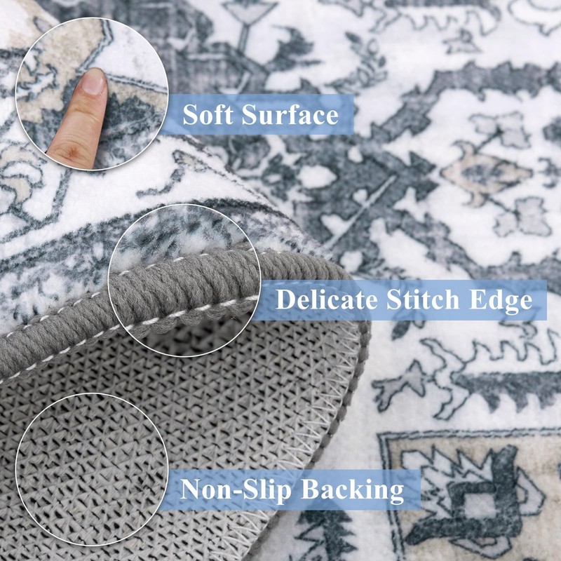 Yamaziot Boho Washable Kitchen Rugs Sets of 3, Non Slip Kitchen Mats for Floo... gallery