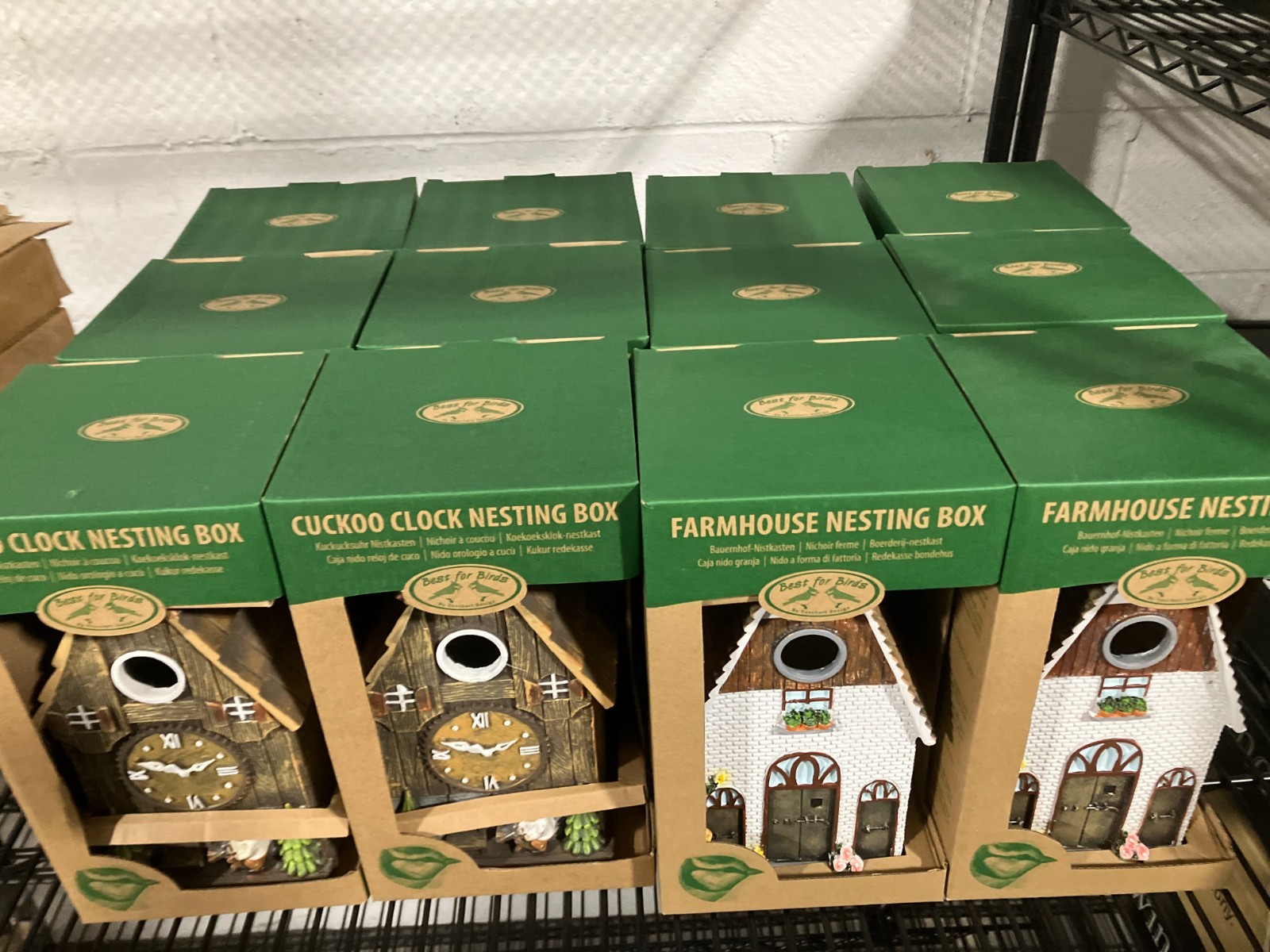 Bulk Lot – 12x Esschert Design “Best for Birds” Decorative Nesting Boxes – New gallery