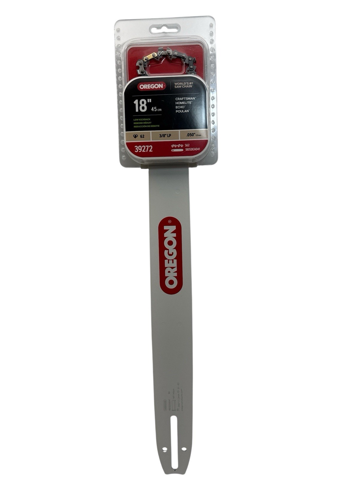 Oregon 18" Chainsaw Guide Bar & S62 Chain Combo 39272 New gallery