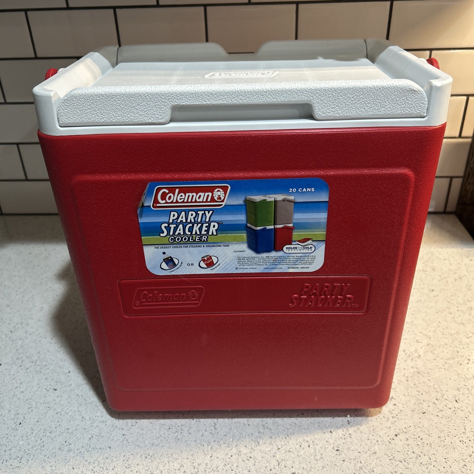 Coleman Party Stacker 20-Can Cooler Ice Chest Red Model 6224 gallery