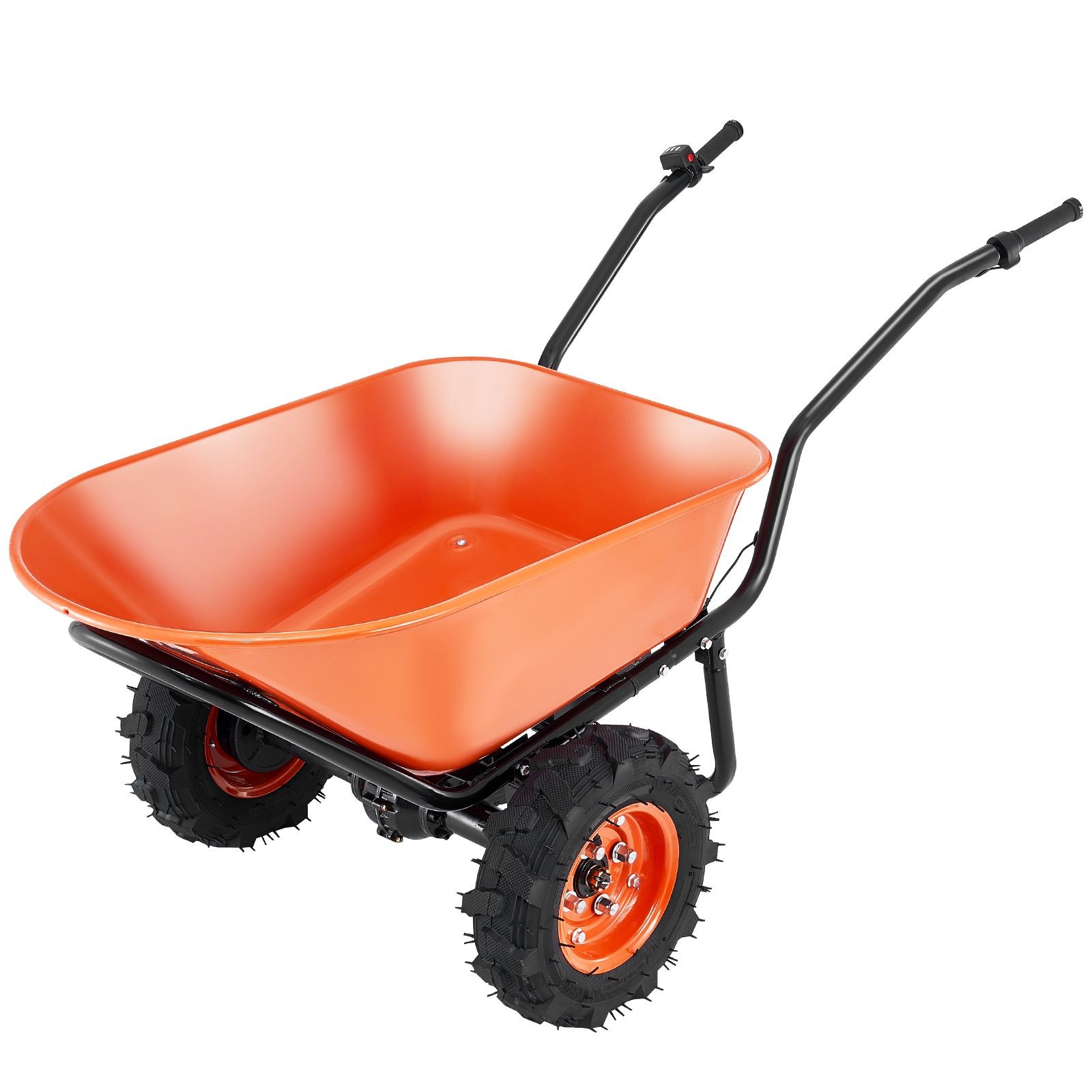 Electric Wheelbarrow Cart, 500W Powered Utility Garden Wagon Dump Cart, 7 Cu. gallery