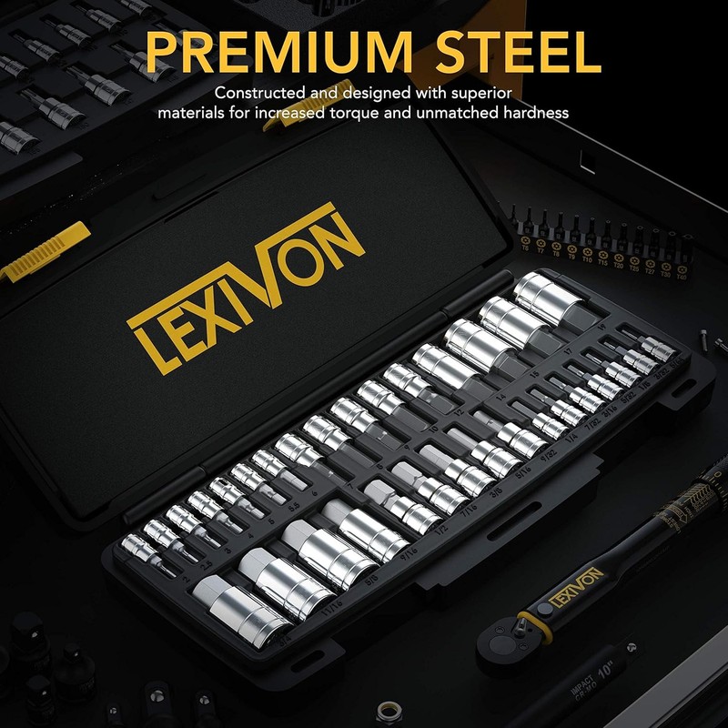 Master HEX Bit Socket Set, Premium S2 Alloy Steel | Complete 32-Piece, (LX-144) gallery