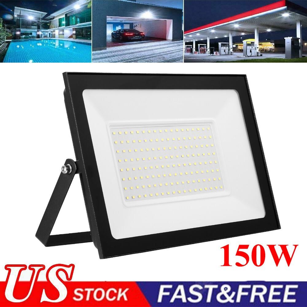 150W LED Flood Light Outdoor Spotlight Cool White Garden Security Lamp 110V gallery