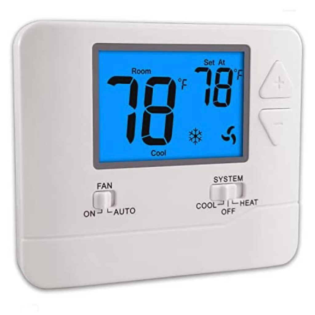 Non Programmable Thermostat for Home 1 Heat/1 Cool Off White gallery