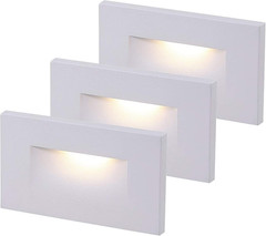 120V Dimmable LED Indoor Outdoor Step Light,3-Pack,3000K Warm White,Stair Light,