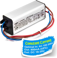 LED Driver 900Ma (Constant Current Output) 18V-39V (Input 85-277V AC-DC) (6-12)