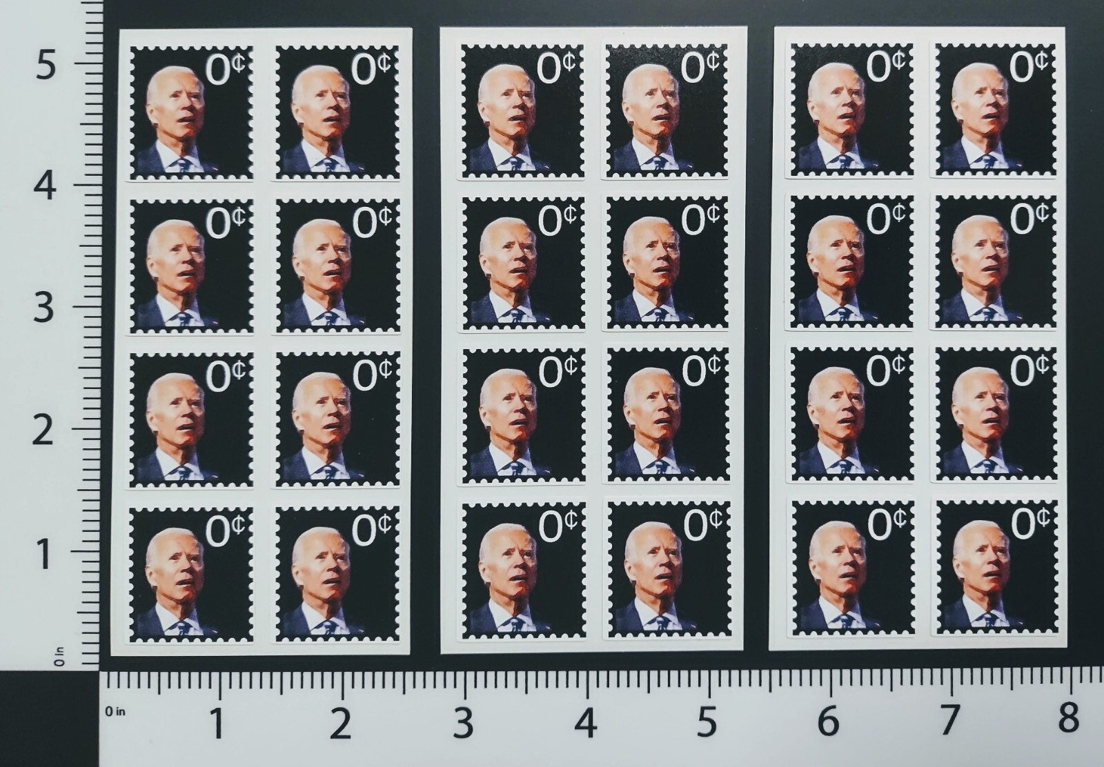 Joe Biden 0 cent NOVELTY STAMP 24 pack Presidential Zero Cents stamps just 4 fun gallery