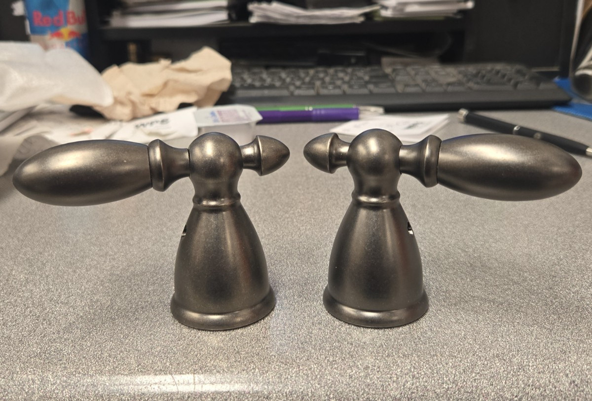 DELTA (H216PT) VICTORIAN STYLE METAL LEVER FAUCET HANDLE IN AGED PEWTER *NEW* gallery