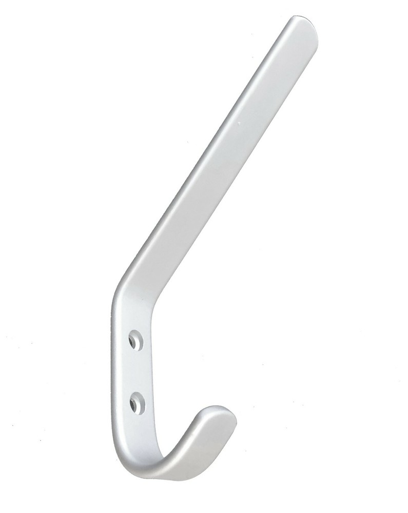Coat Hook Hanger Cabinet Hardware Entryway Wall Mount White Matte Aluminum