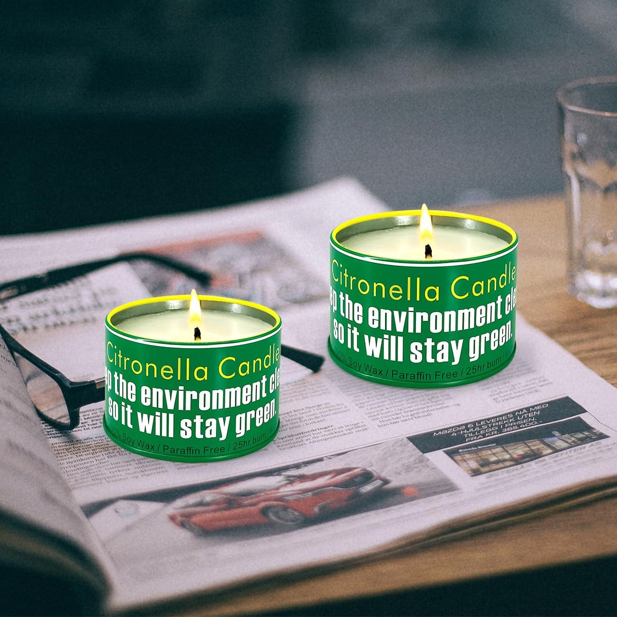 Citronella Candles for Outdoor Use - Long-Lasting Jar Candles, 4oz, 4 Pack - ... gallery