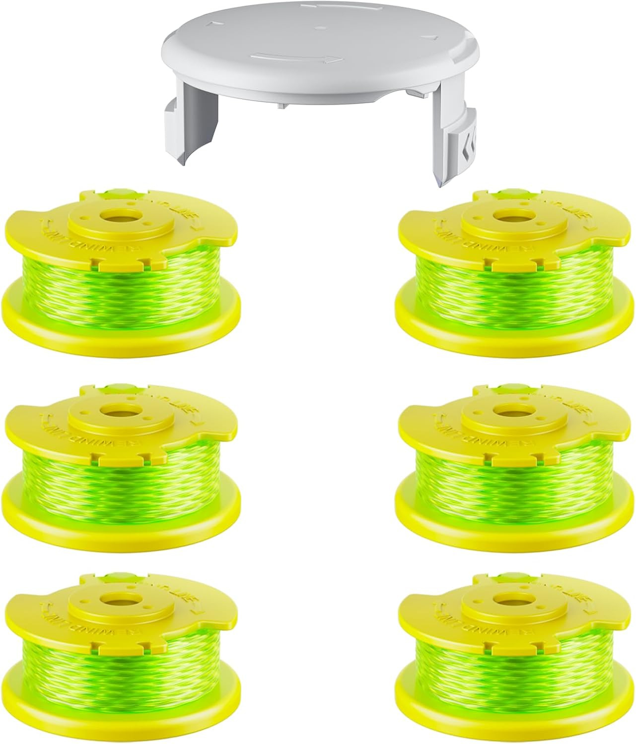 AC80RL3 Trimmer Line Spool for Ryobi One plus 0.080 Diameter 6 Spools 1 Cap gallery