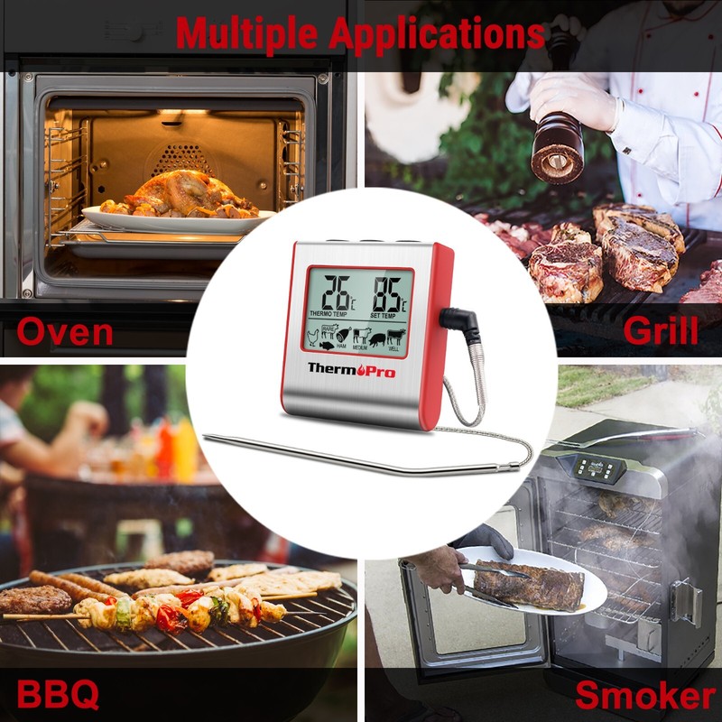 ThermoPro Meat Thermometer Digital Food Cooking Smoker Oven Grill Thermometer gallery