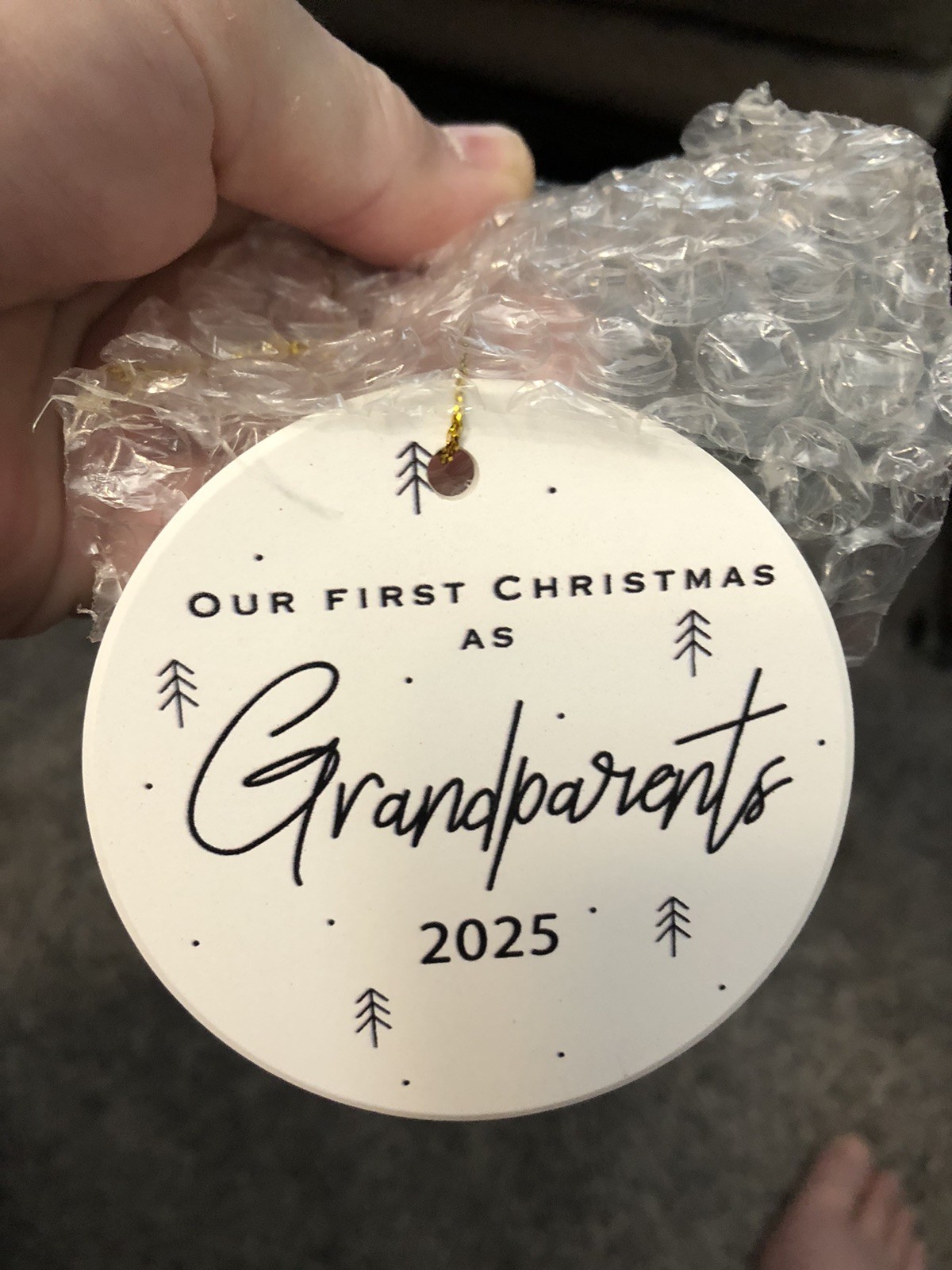 OUR FIRST CHRISTMAS AS GRANDPARENTS 2025 ORNAMENT gallery