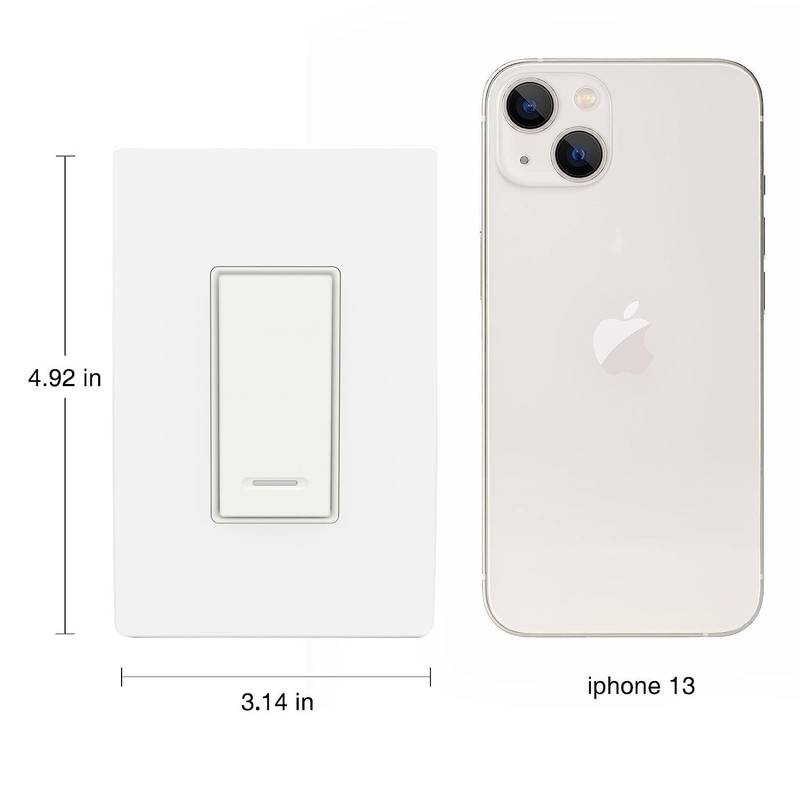 WiFi Smart In-Wall Light Switch – Voice Control with Timer Function for Smart... gallery
