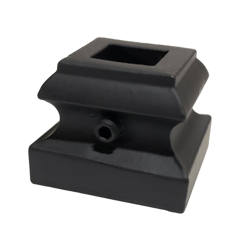 Flat Shoes with Hex Screw For 1/2" Square Balusters - Satin Black 10pcs - DH-30 gallery