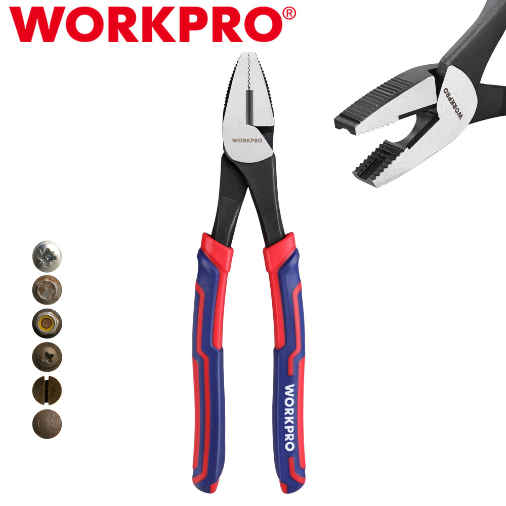 WORKPRO 8-inch Screw Extractor Plier Stripped Screw Remover Tool Linesman Pliers gallery