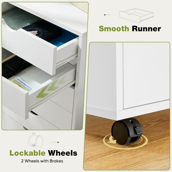 7-Drawer Portable Storage Cabinet on Wheels Office Bedroom & Home Organization gallery