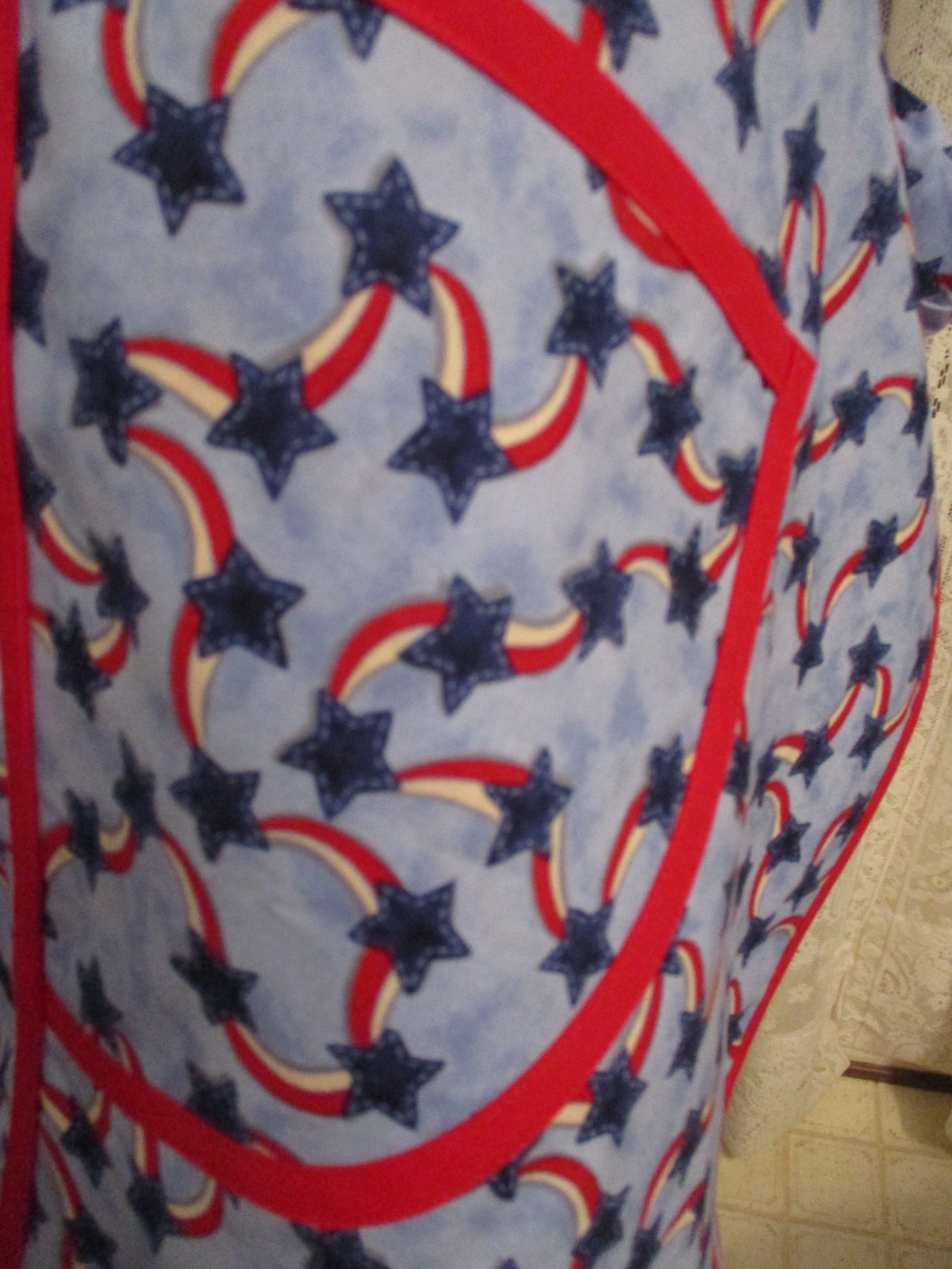 PATRIOTIC STARS HANDMADE PLUS SIZE BIB APRON gallery
