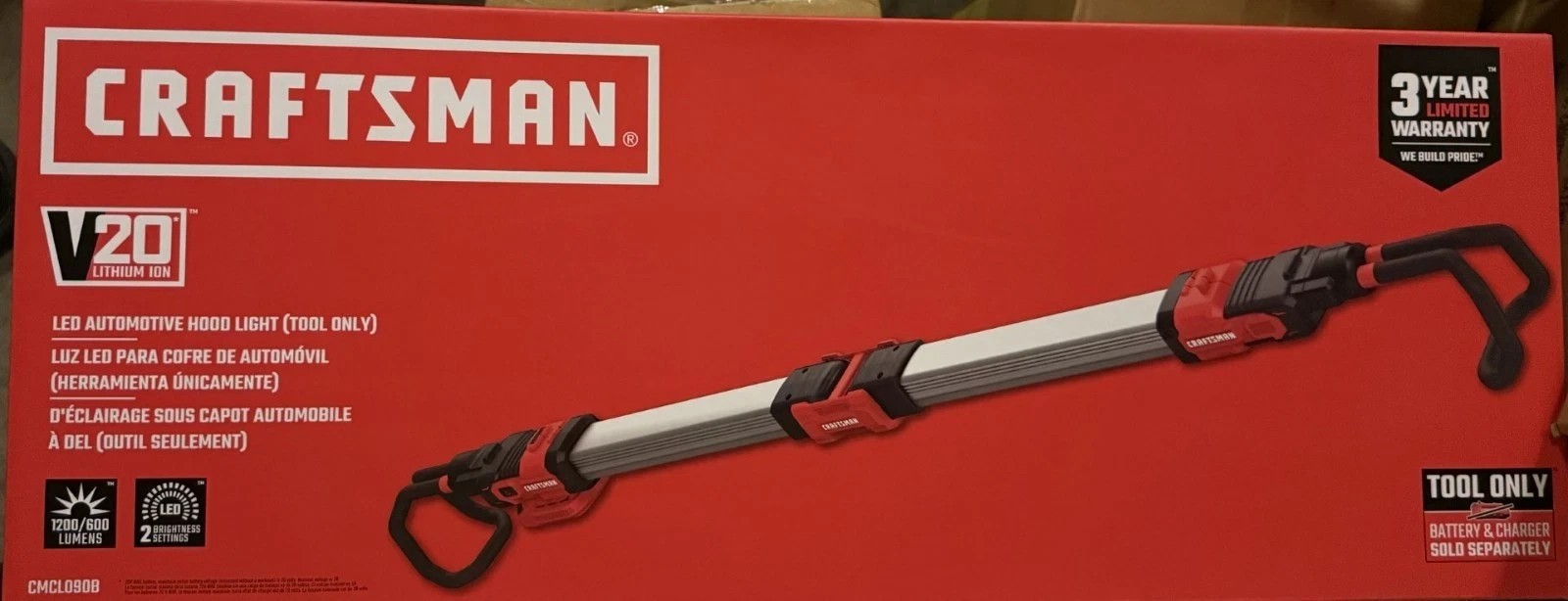 Craftsman 20volt Max 1200Lumen Rechargeable Portable Work Light Tool Only gallery