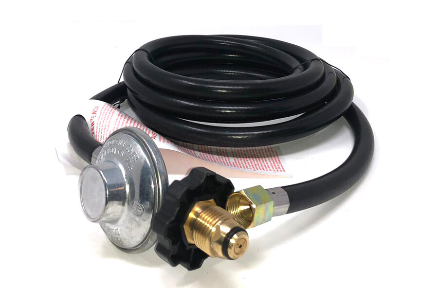 Portable 12ft (144in) Propane Hose & Regulator - Soft POL Fitting LP Gas Low Pr gallery