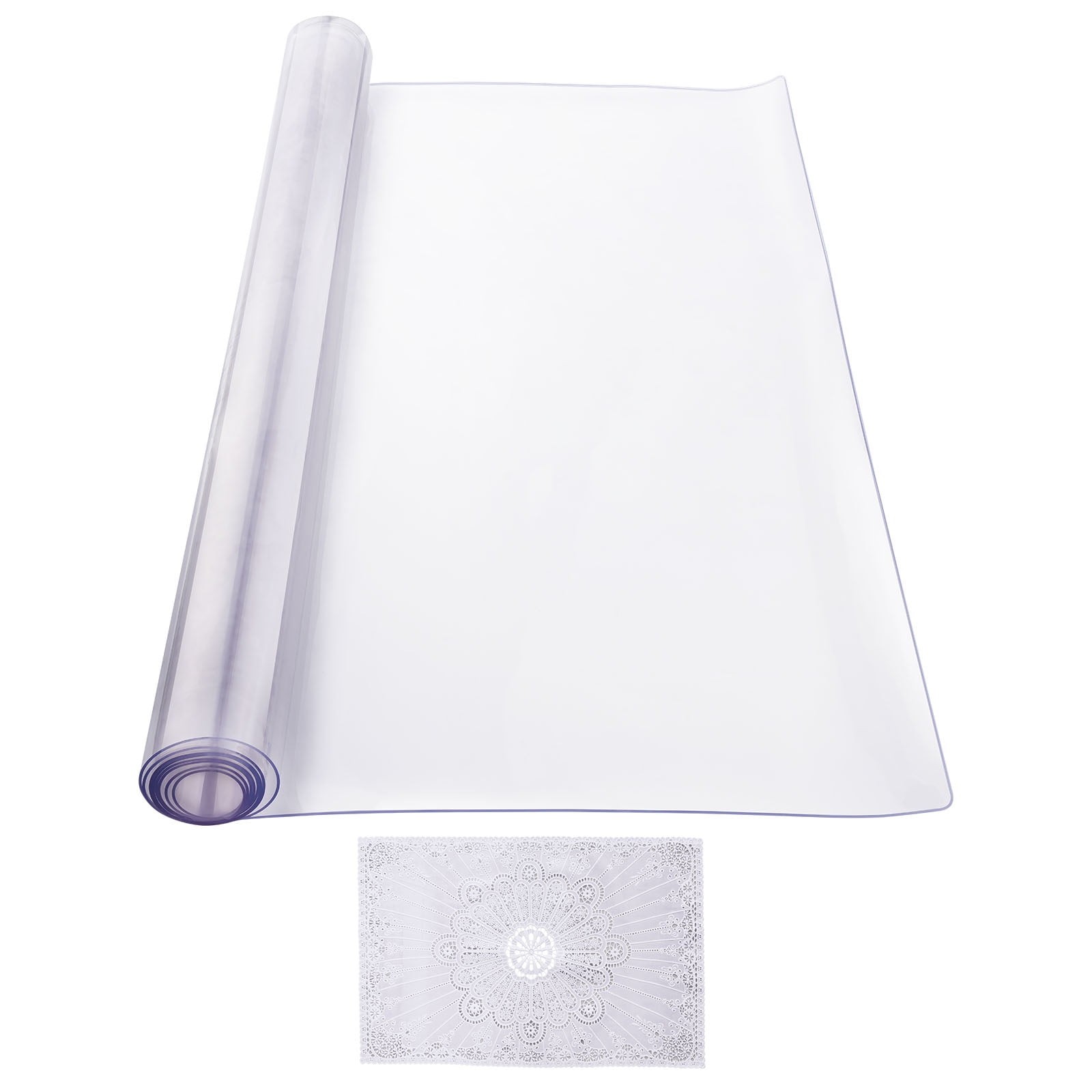 Clear Plastic Tablecloth Dimensions 42 x 72 Inch W/ 2.0 mm Thickness Rectangular gallery
