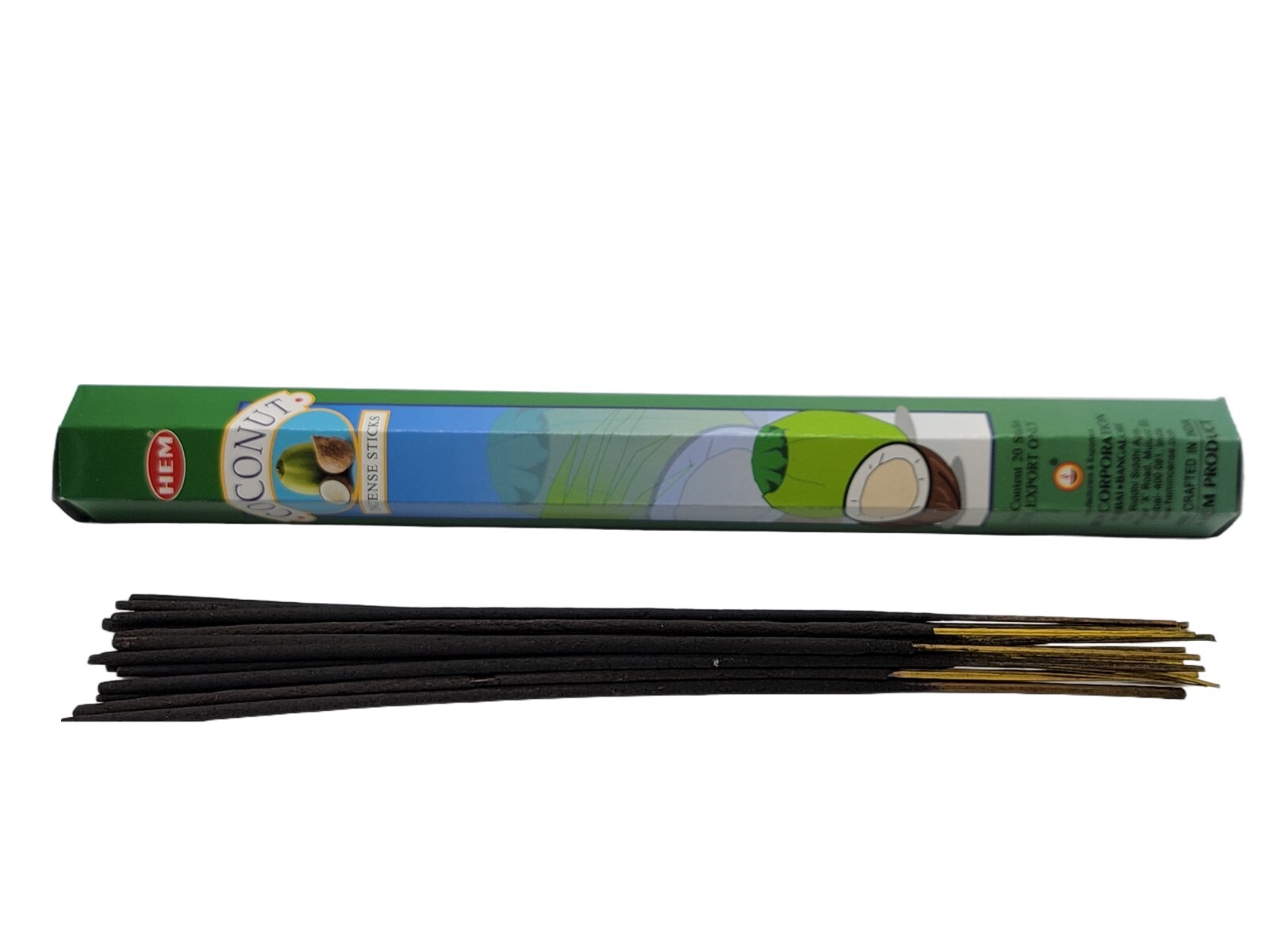 Hem Coconut Incense Sticks - For Joy - Pick 20-60-100-140-200 Free Ship! gallery