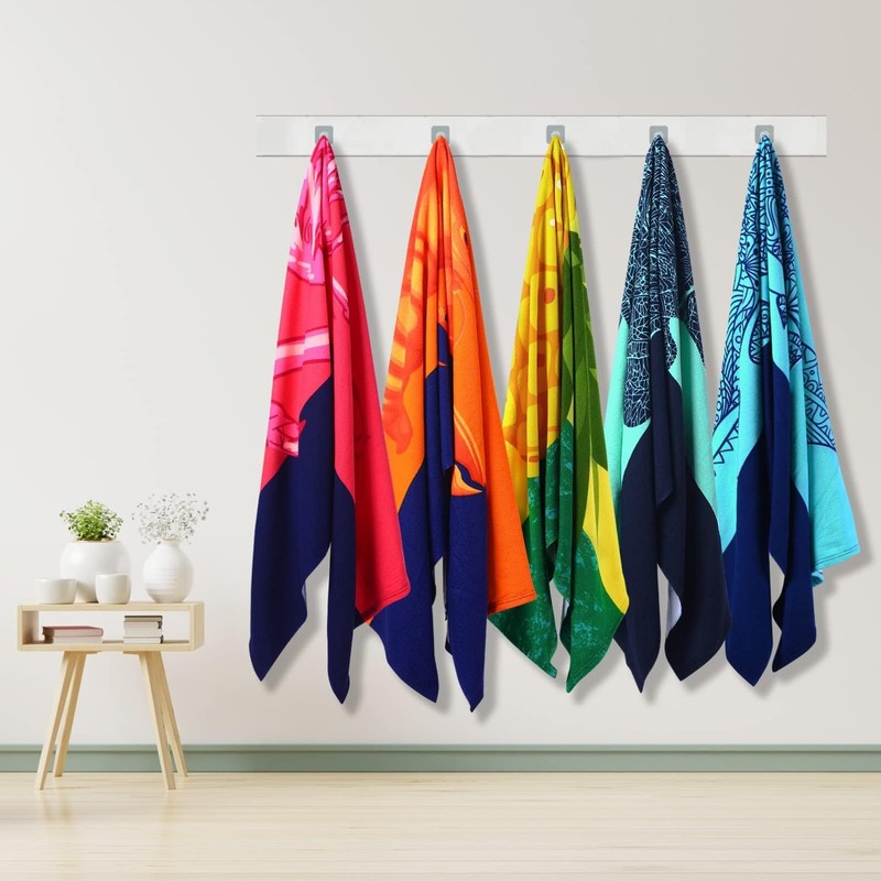 Oversized Terry Beach Towel Set - 6 Pack Extra Large Soft Towels for Pool, Campi gallery