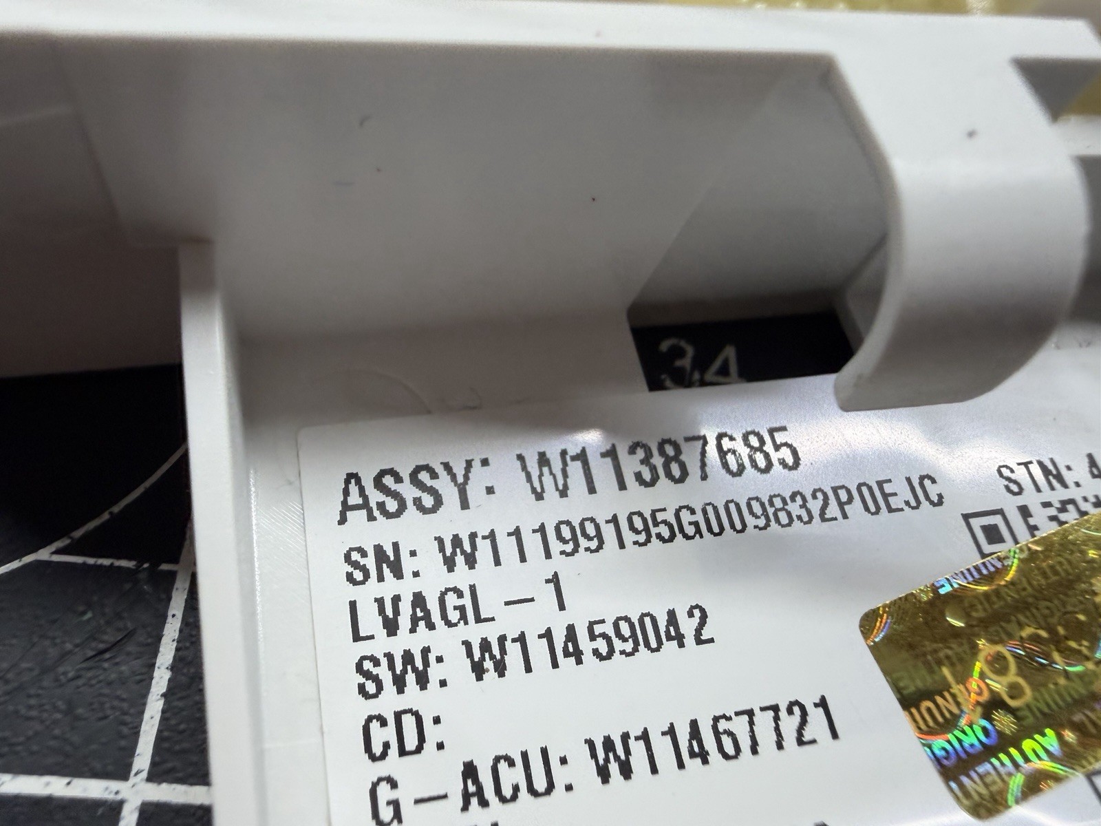 Whirlpool Washer Control Board P# W11387685 gallery