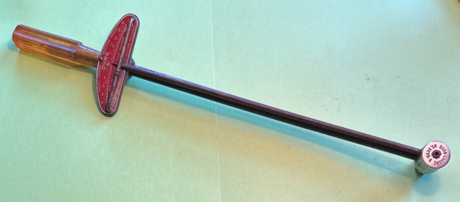 Duro Torque Wrench Tension Indicator No 8099 3/8" Foot Pounds Chicago USA gallery