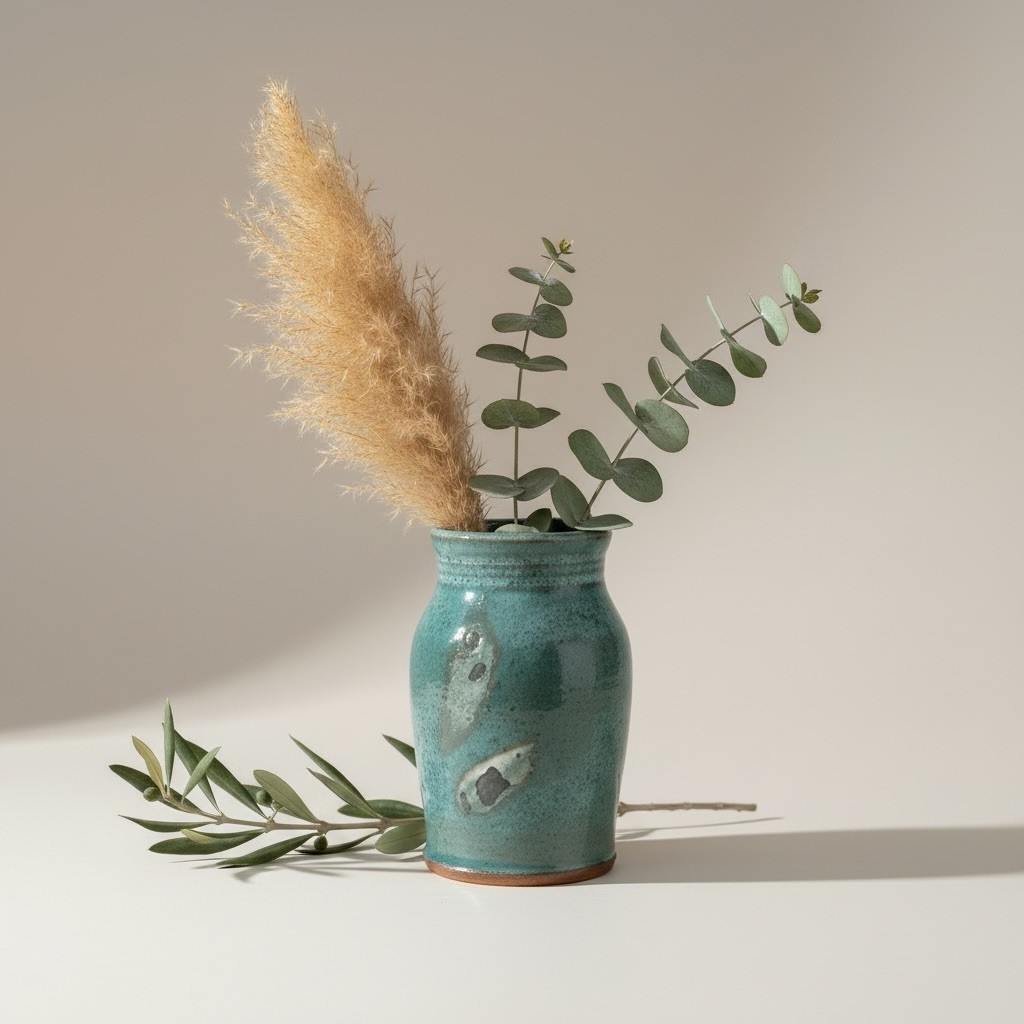 Vintage Studio Pottery Vase Organic Modern Intentional Rugged Primitive Design gallery