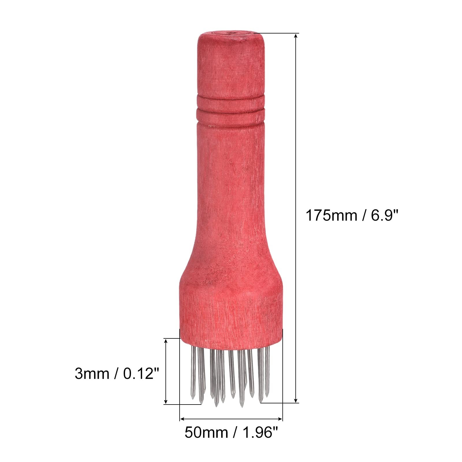 uxcell Stainless Steel Meat Tenderizer, Mallet Needle Nails Kitchen Red gallery