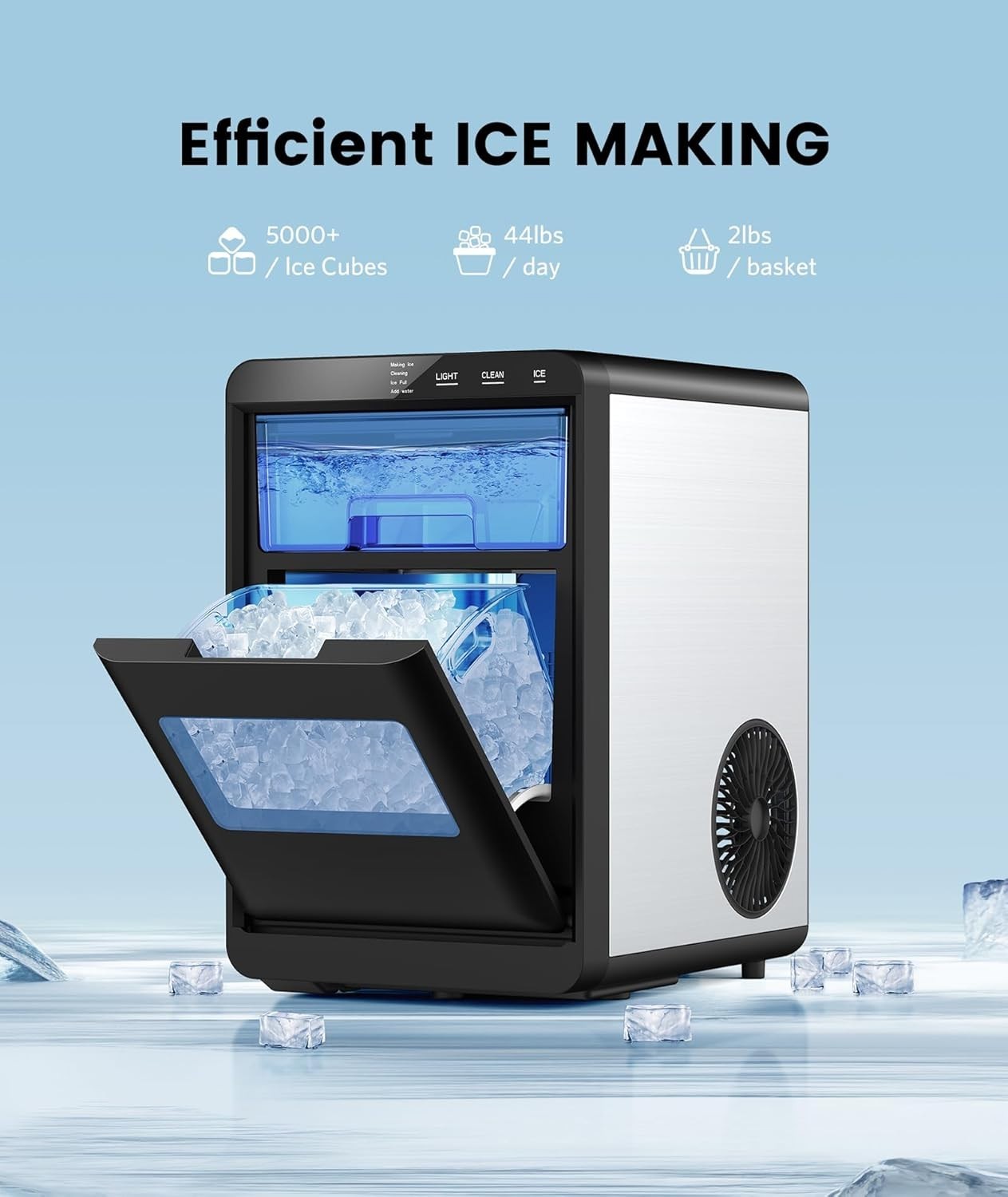 Nugget Ice Maker, 44 Lbs/24H Ice Makers Countertop Crushed & Pebble Ice Machine gallery