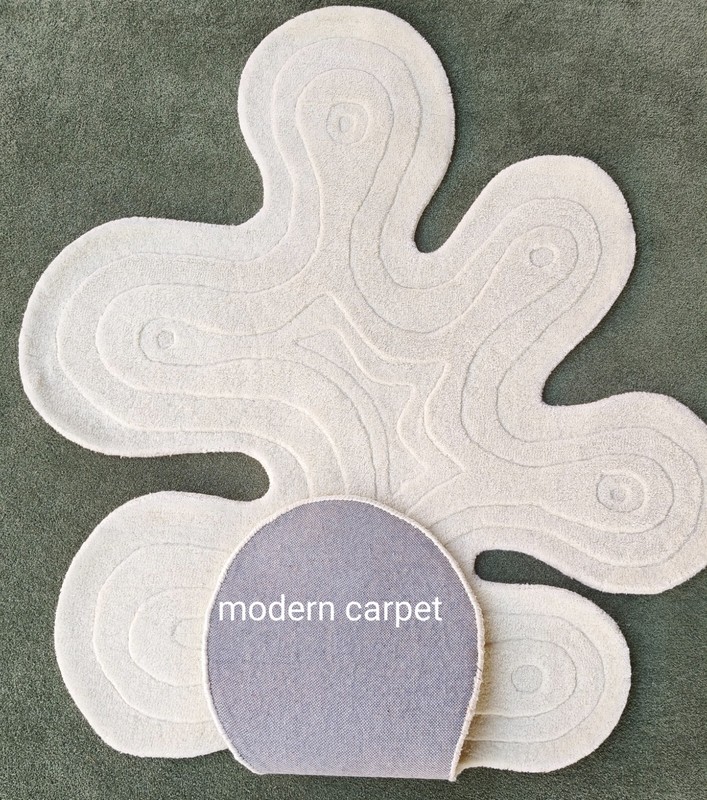 Irregular shape Rugs 4x6 Ft Handmade 100% Woolen Hand Tufted For Home Decoration gallery