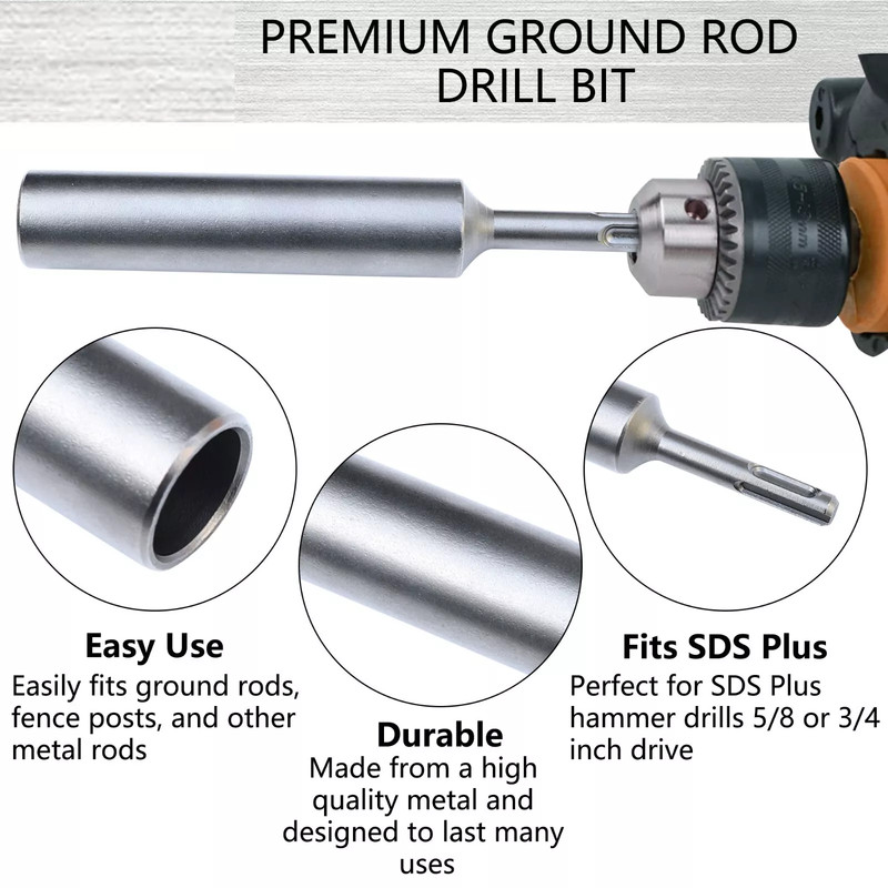SDS plus Ground Rod Bits Driver.For All SDS plus Hammer Drills.for 5/8" 3/4'' gallery