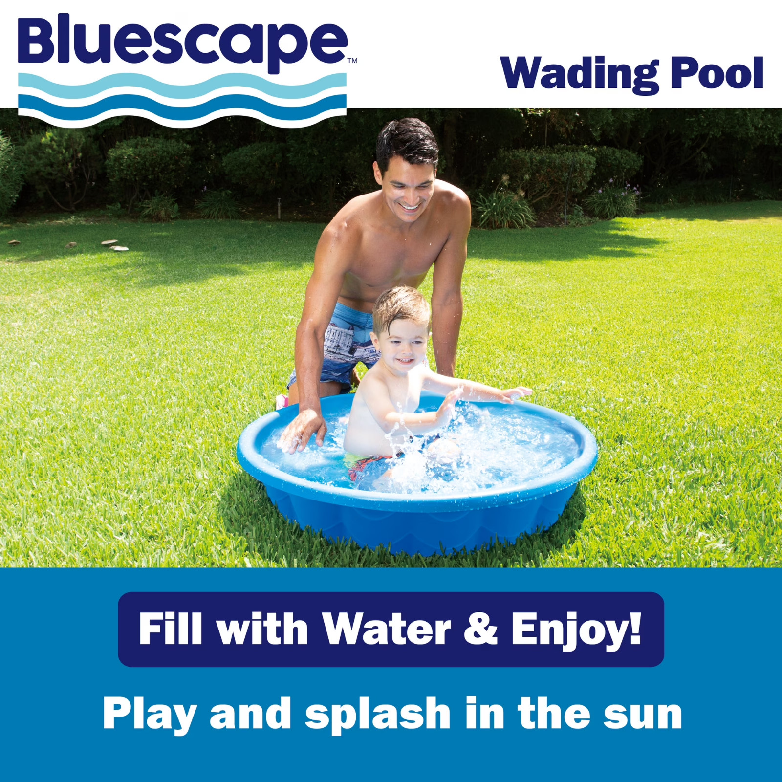 Bluescape 36" Blue Wading Kiddie Pool, Age 2 & up, Unisex gallery